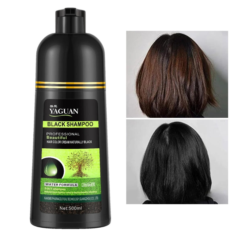 Shampoo Preto 3 em 1 – Coloração Instantânea e Natural (500ml)