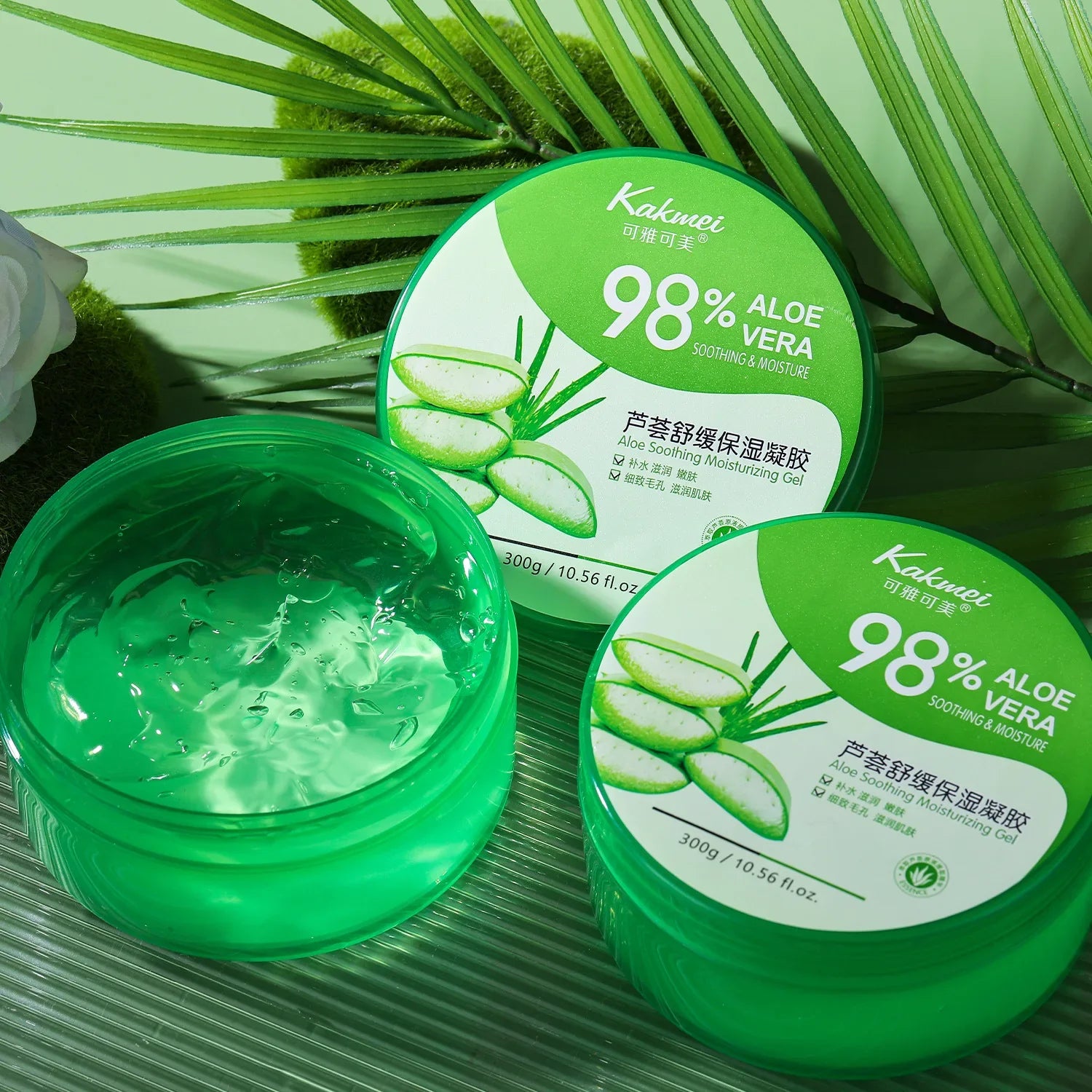 Hidratante Facial Gel de Aloe Vera 300g – Multiuso para Hidratação e Reparação da Pele [COMPRE 1 E LEVE 2]